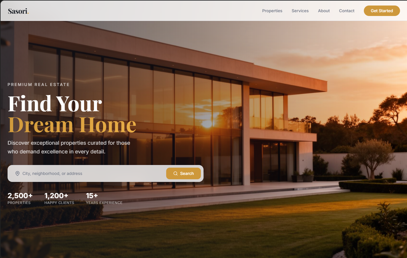 Real estate agency website design
