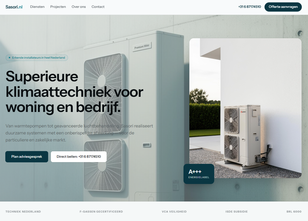General contractor website showcase